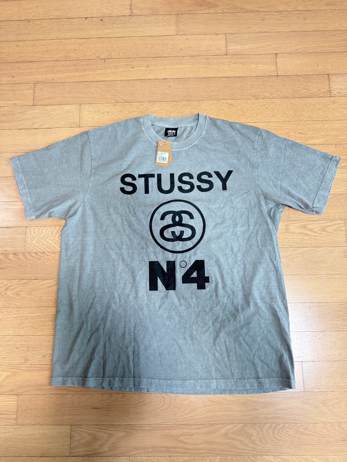 [XL] stussy 스투시 피그먼트 다이드 no.4 반팔 티셔츠 그레이 상품이미지1