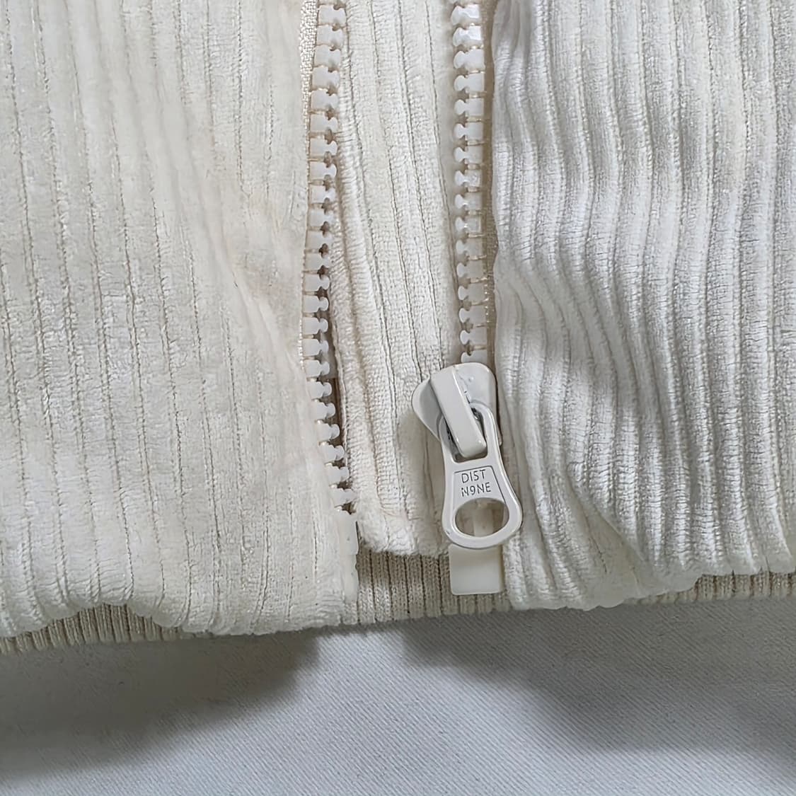 0723 DISTN9NE 디스트나인 아이보리 코듀로이 패딩 점퍼 free 상품이미지3