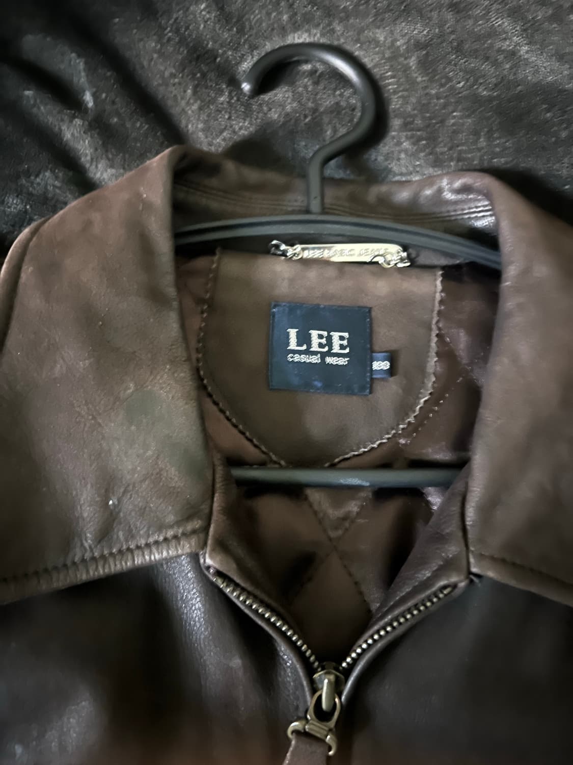 90s Lee 소가죽 레더자켓 Brown 상품이미지3