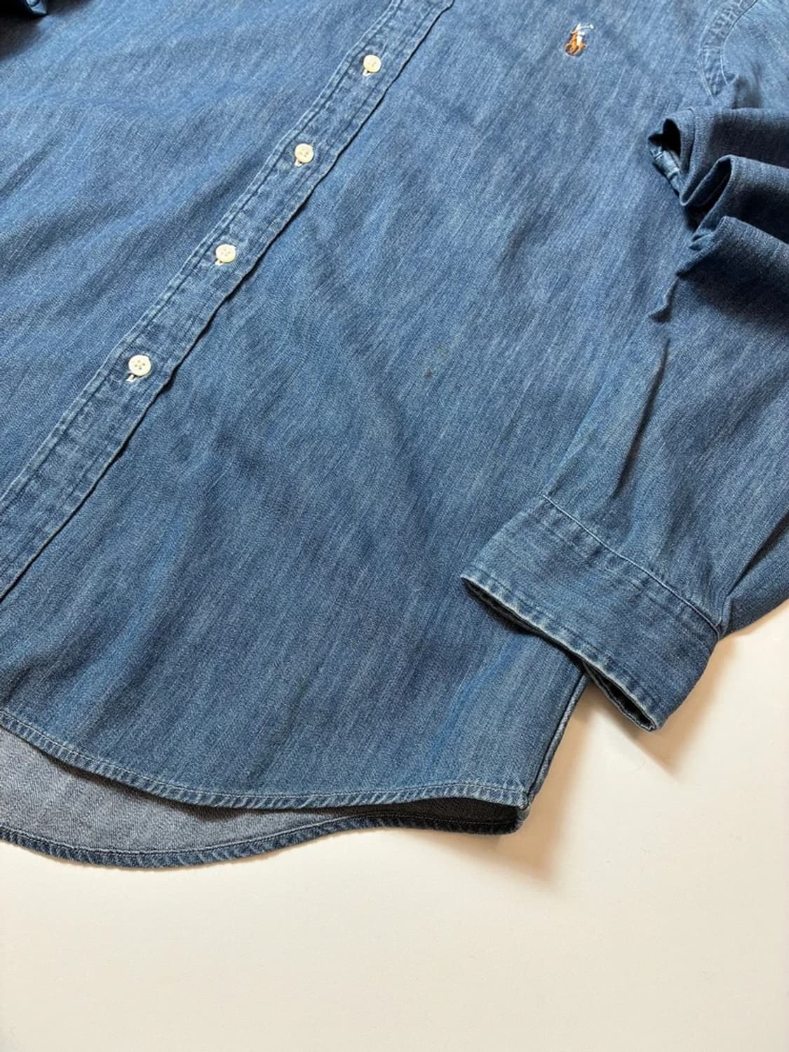 폴로 랄프로렌 큐알 신형 워시드 데님 셔츠 PN8787 상품이미지4