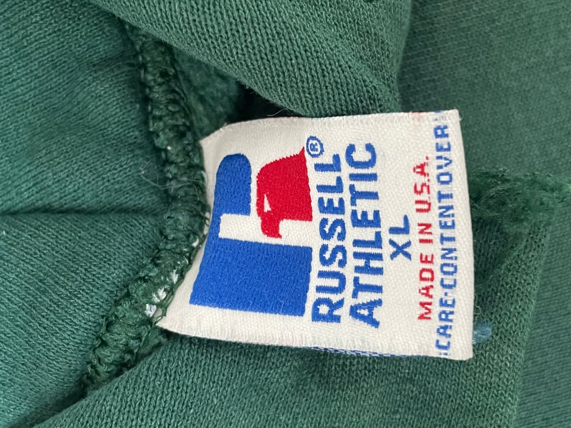 90s USA 러셀어슬레틱 후드티 그린 상품이미지2