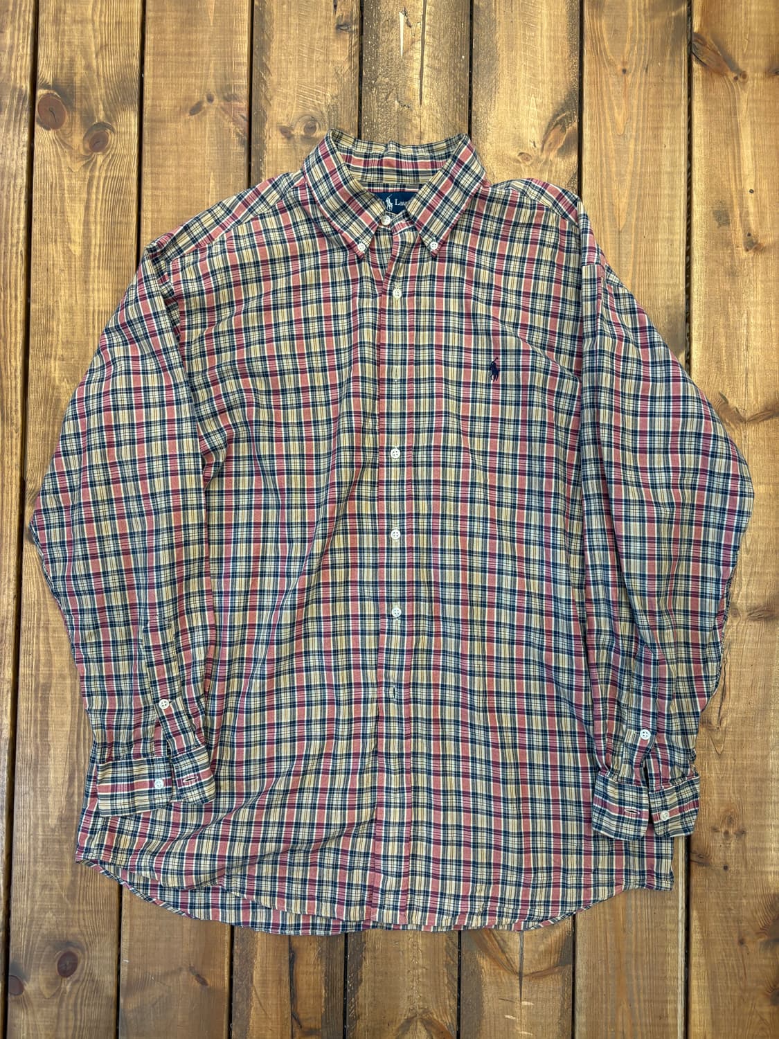 폴로 레드 믹스 체크 셔츠 상품이미지5