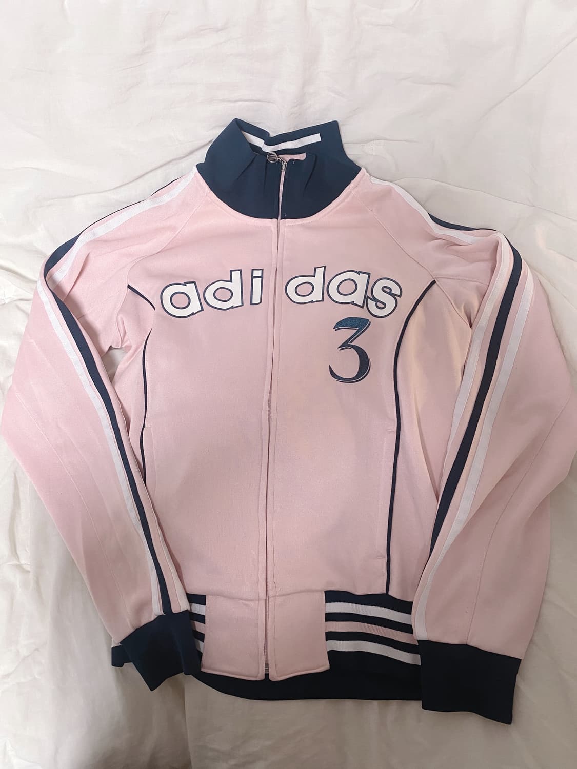 아디다스 연핑크 저지 트랙탑 집업 상품이미지1