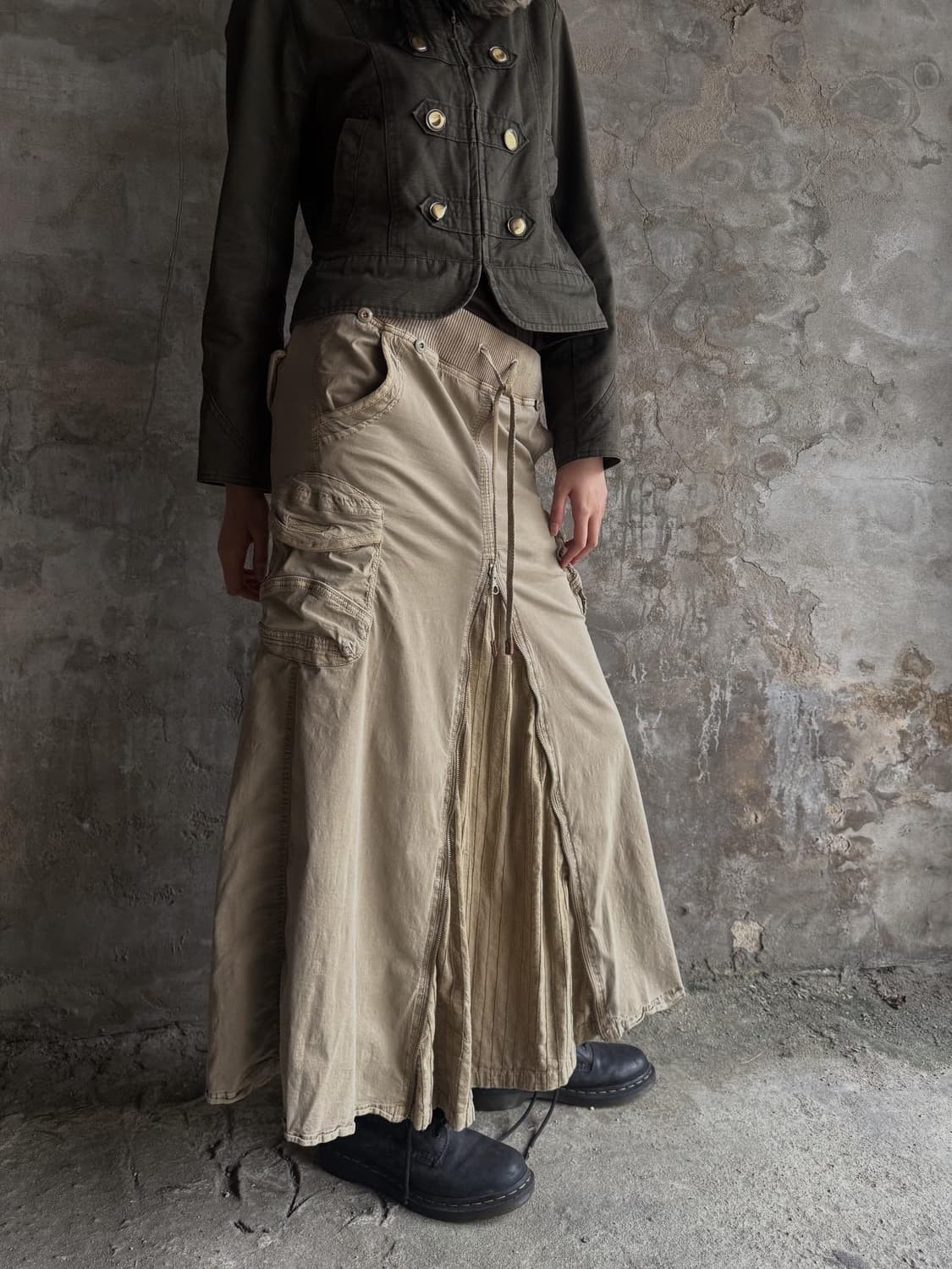 g.o.a Zippered Detail Long Skirt 상품이미지1