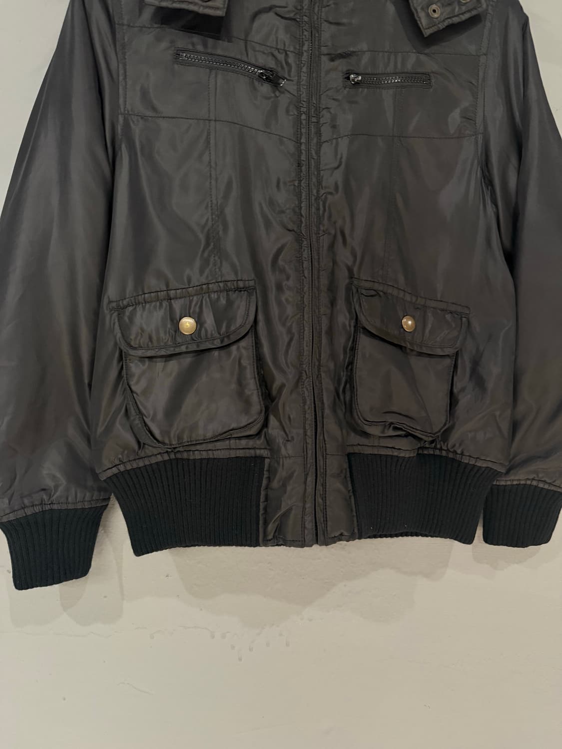 hot pink point fur trimming padding 상품이미지6