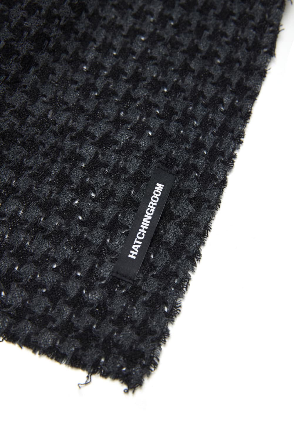 해칭룸 houndstooth check wool muffler black 상품이미지3