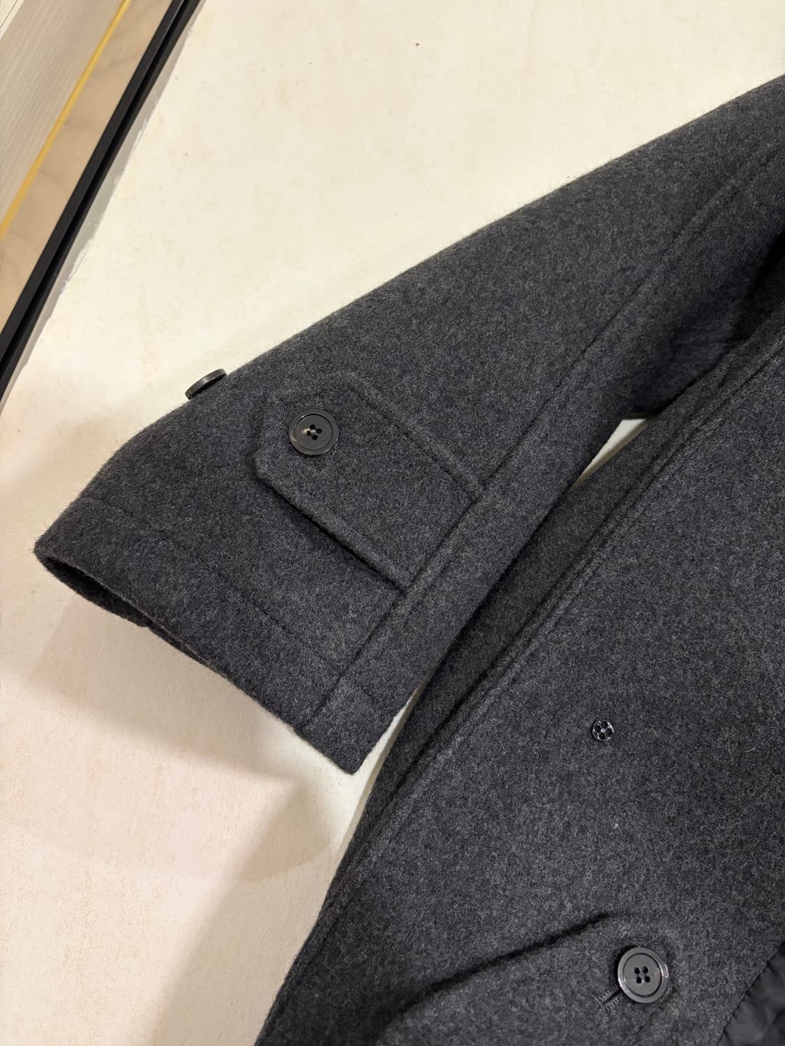 리넥츠 멜톤 울 발마칸 코트 차콜 24fw 2사이즈 상품이미지8