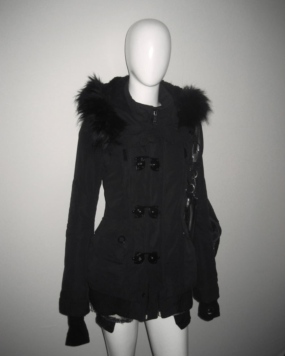 SLY 슬라이 블랙 버클 퍼 후드 자켓 아카이브 상품이미지2