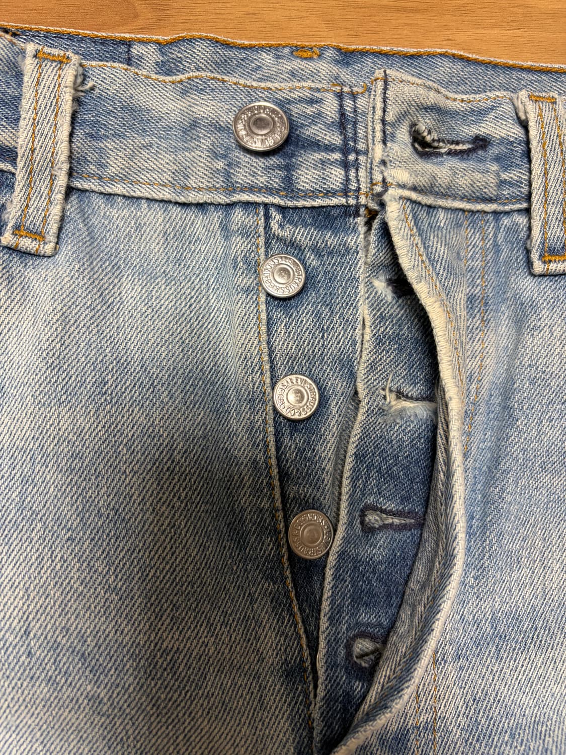 리바이스 501 디스트로이드 연청 상품이미지5