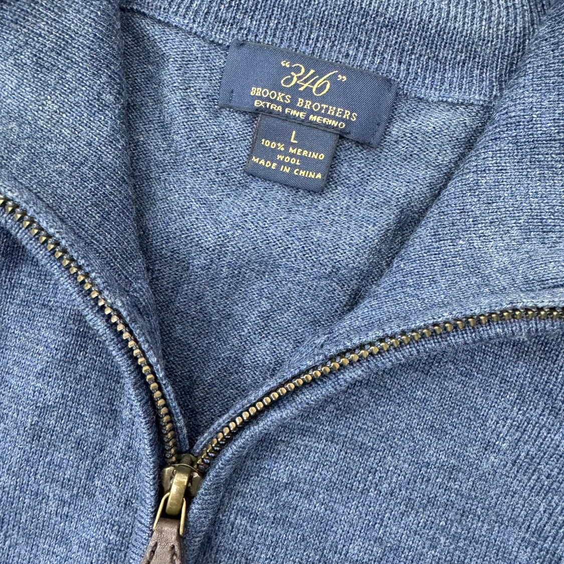 L(105) 브룩스브라더스 메리노울 반집업 니트  상품이미지4