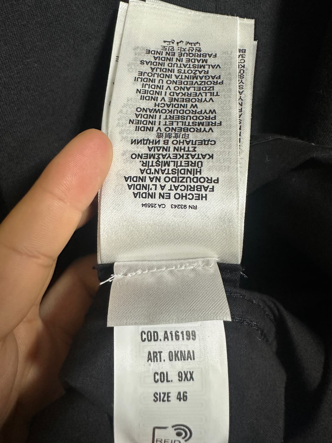 디젤 레이어드 블랙 셔츠 상품이미지4