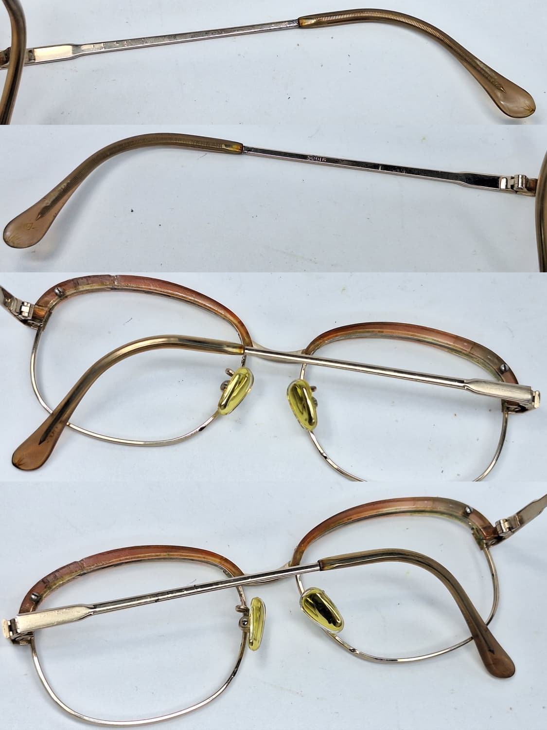 80s 일본 빈티지/ 브로우라인 여성용 하금테 안경테 50mm 하우스 상품이미지9