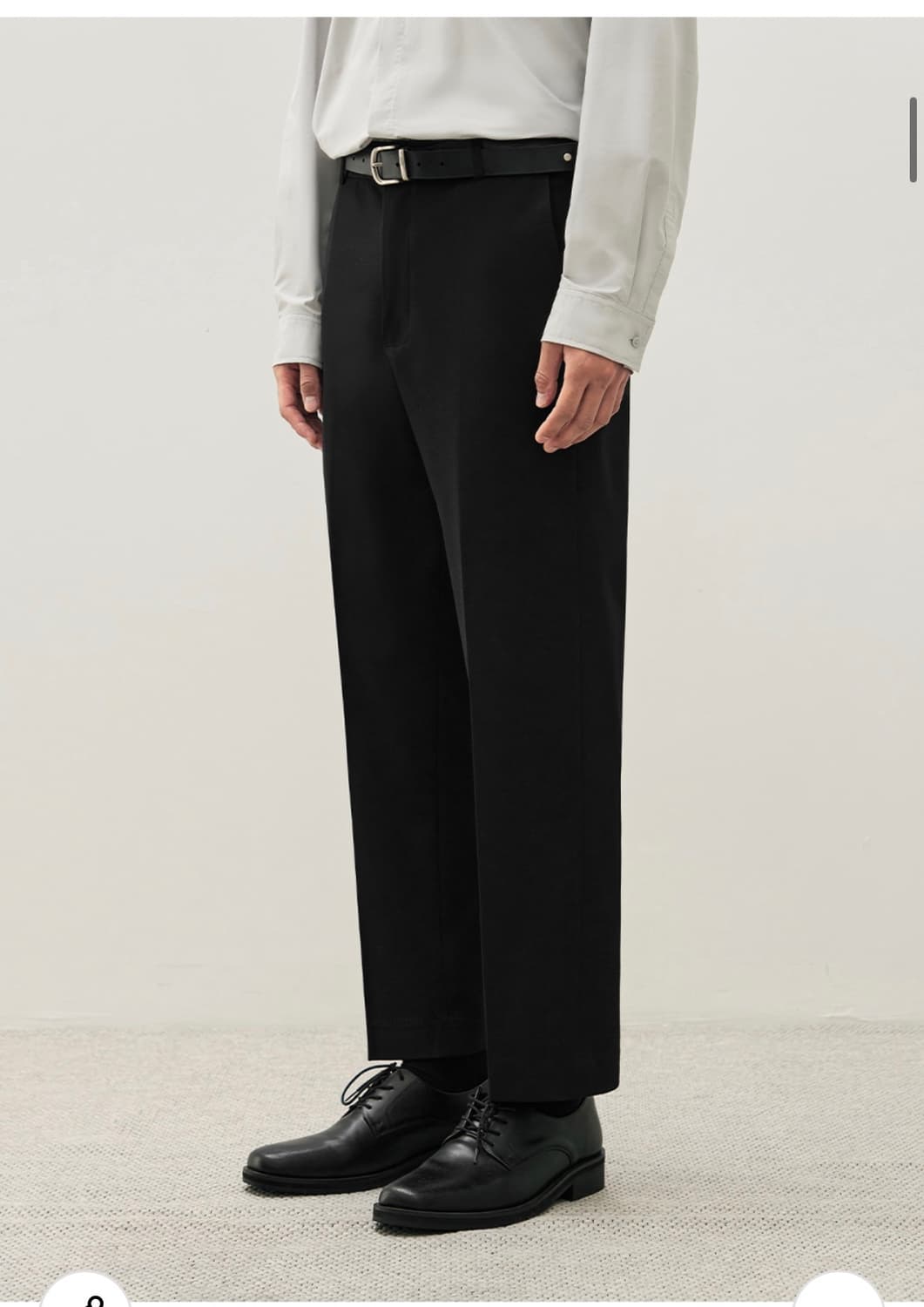(L) [서강준 PICK] 드로우핏 밴딩 테이퍼드 슬랙스 [BLACK] 상품이미지4