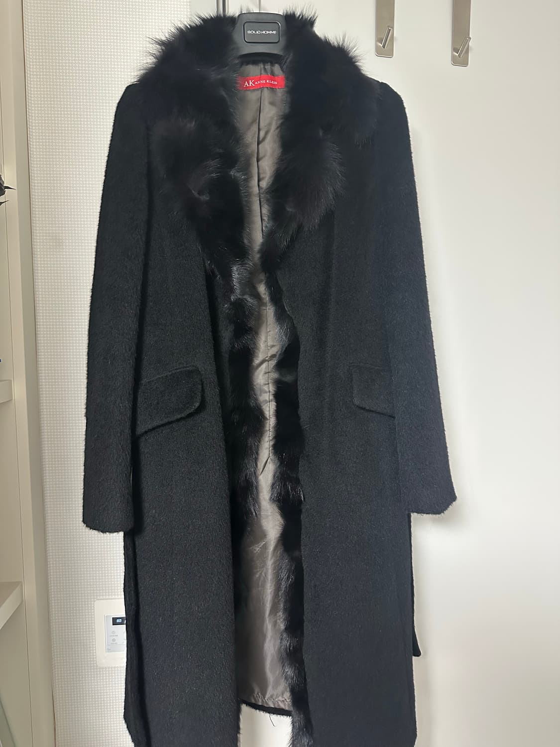 AK Anne Klein 폭스퍼 알파카 코트 판매 상품이미지1