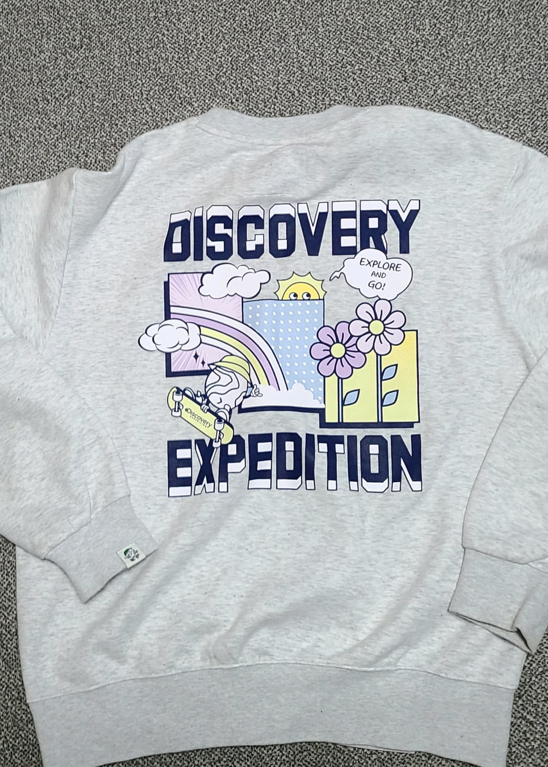 디스커버리 디커맨 맨투맨 85 멜란지 그레이 상품이미지7