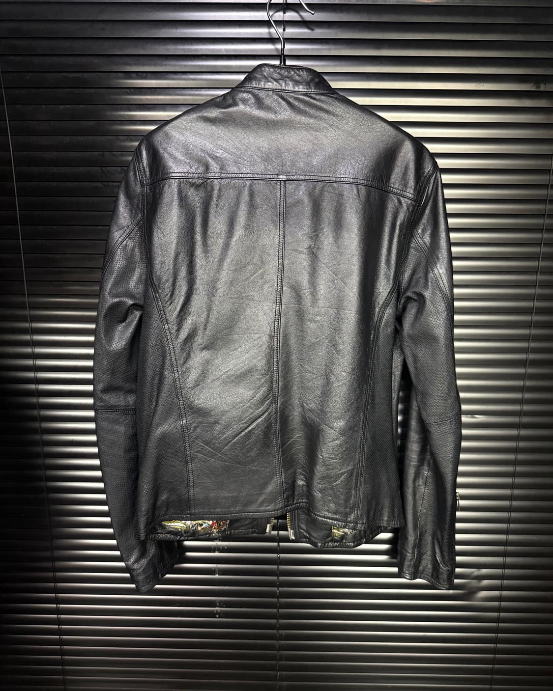 염소 가죽 라이더 바이커 락시크 고스 펑크 고딕 워크 자켓 집업 레더 M 상품이미지8