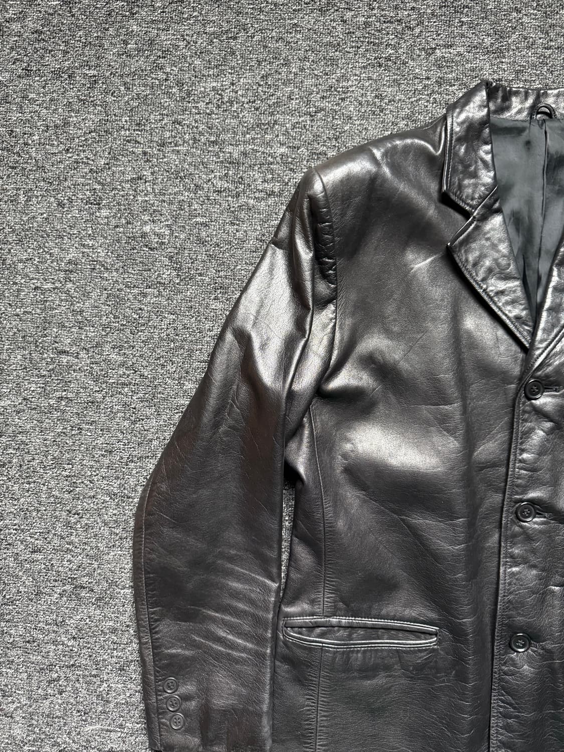 빈티지 카우 레더 자켓 상품이미지9