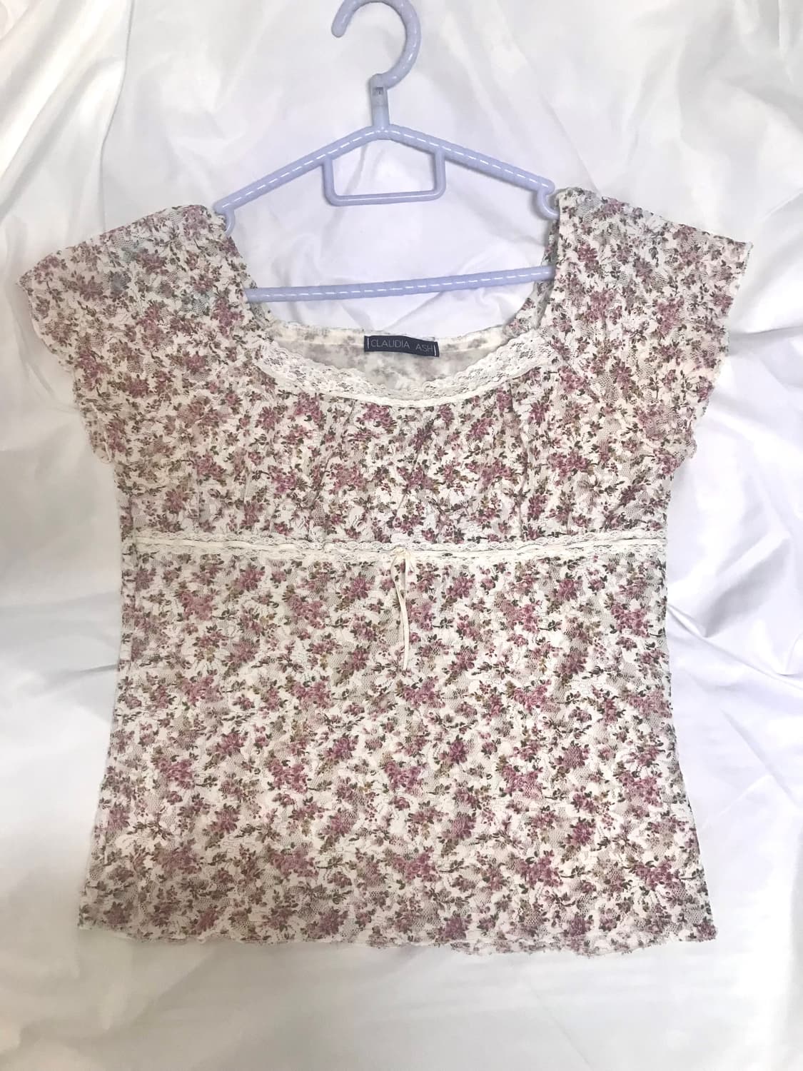 vintage flower lace T-shirt 상품이미지1
