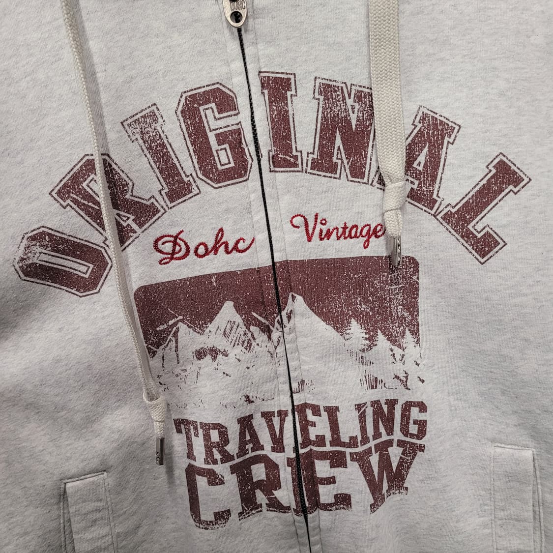 DOHC 빈티지 프린팅 후드집업 상품이미지3