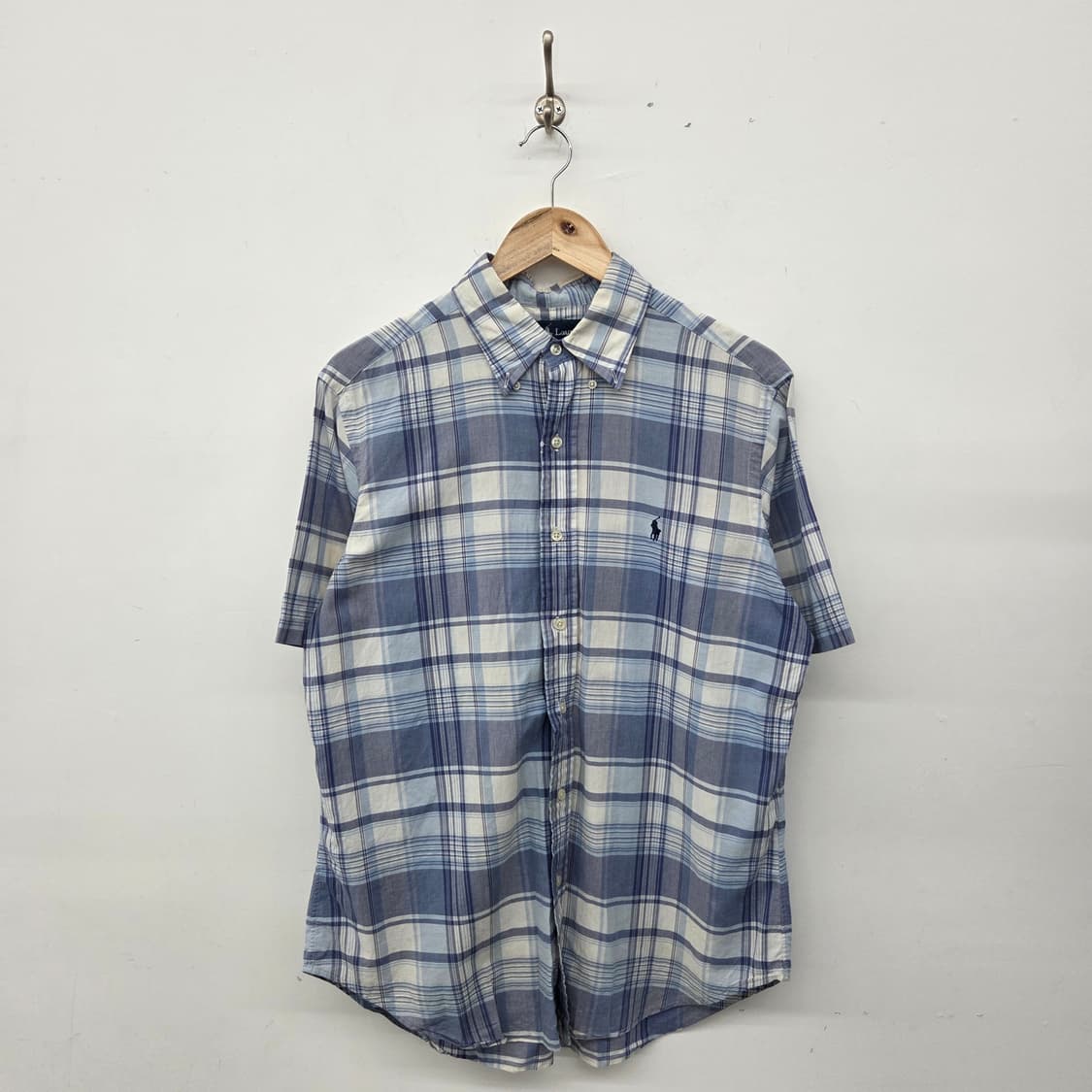 폴로 랄프로렌 반팔 체크 셔츠 남m 상품이미지1