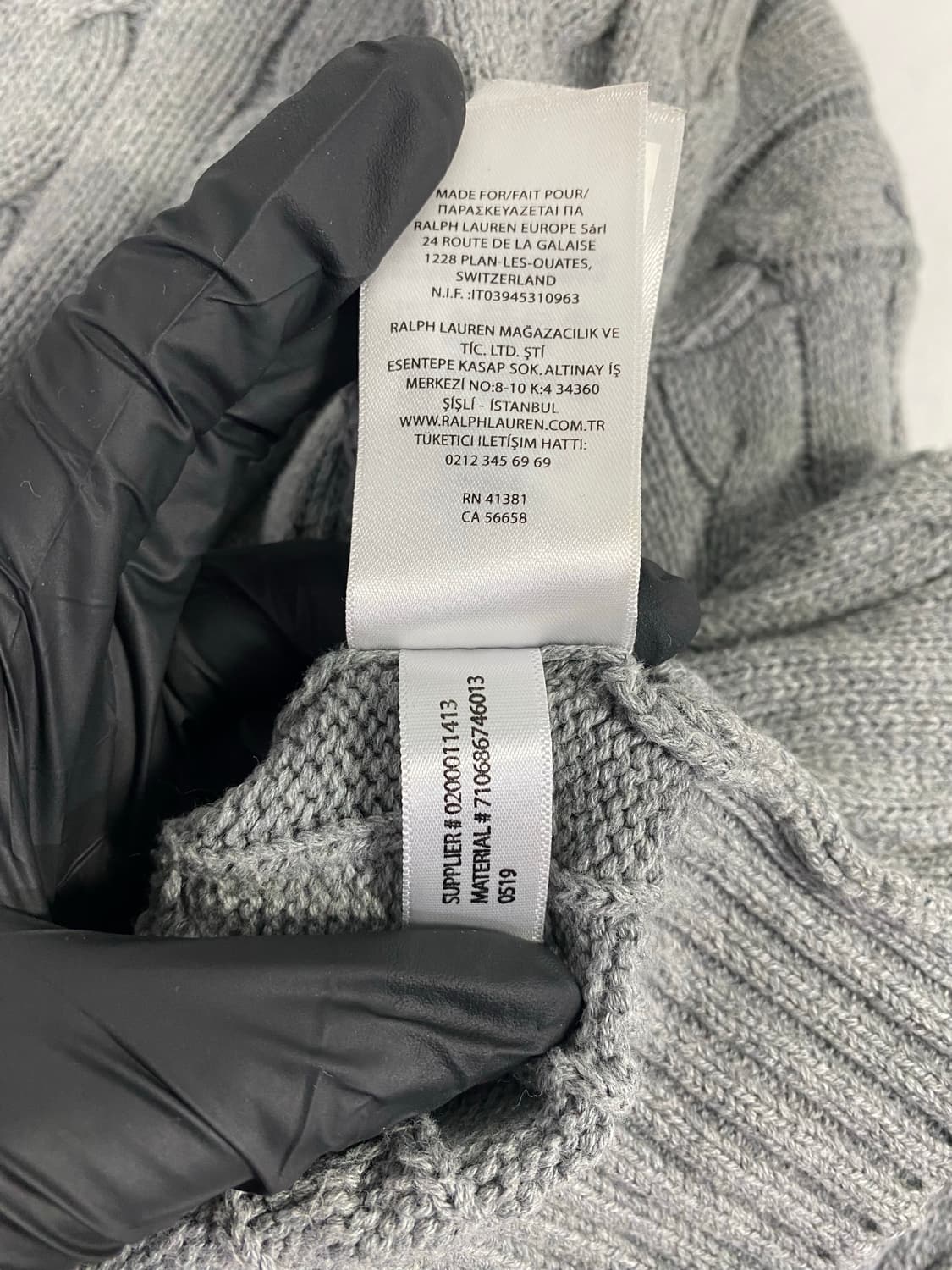 폴로 랄프로렌 그레이 꽈배기 니트 S <614> 상품이미지5
