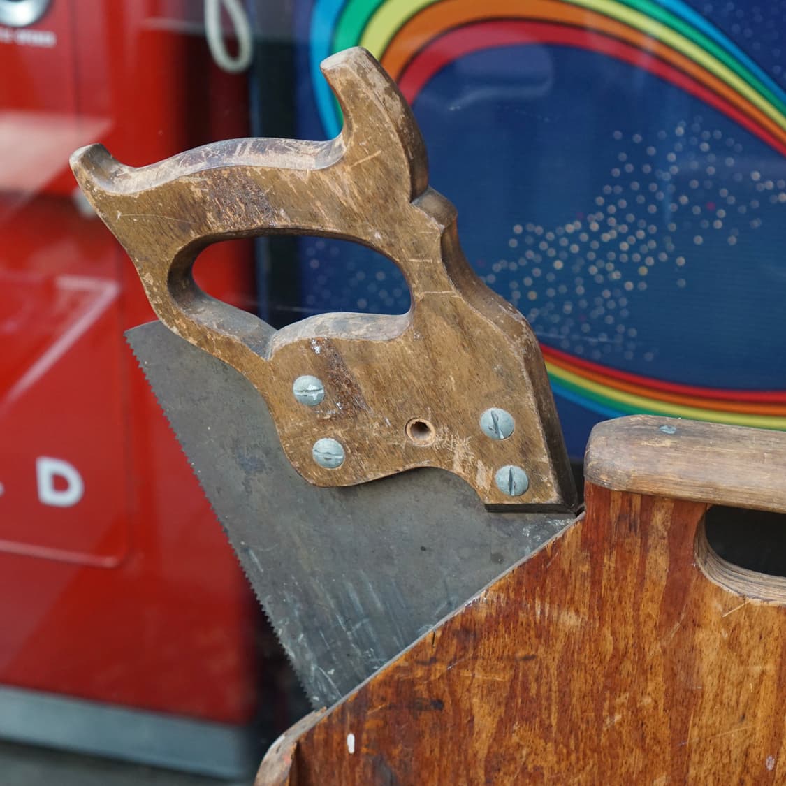 빈티지 소품 20세기 목수 톱 공구함  상품이미지6