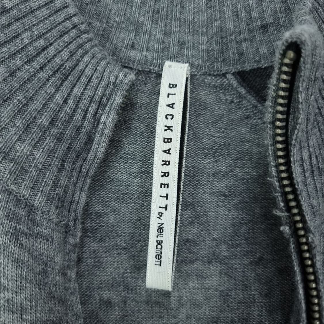 [블랙바렛 닐바렛] 슬림핏 니트 집업 가디건 그레이 P01498 상품이미지7
