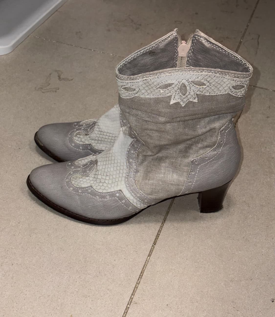 빈티지 실버 웨스턴 부츠  상품이미지1