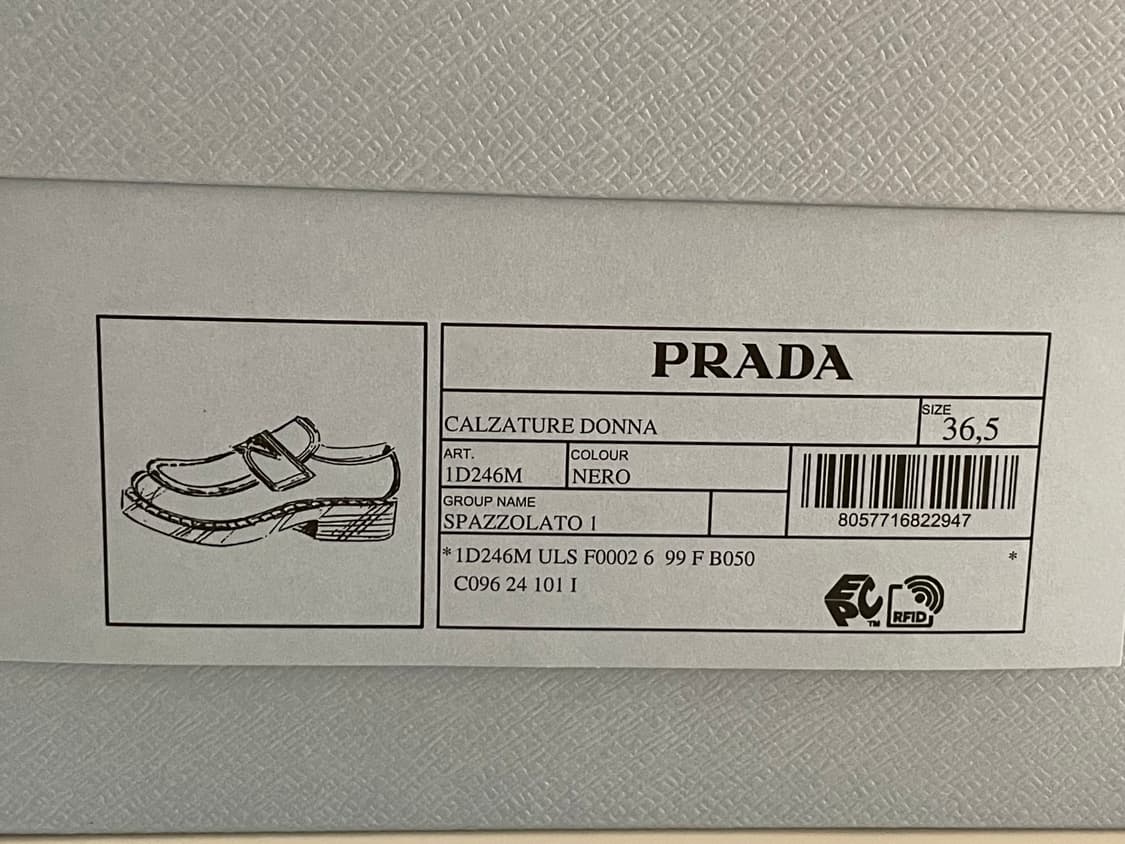 프라다 초콜렛 브러시드 로퍼 235 블랙 상품이미지7