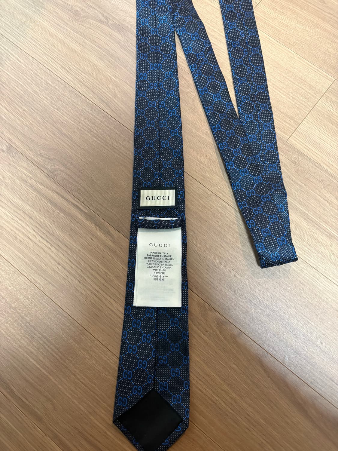 구찌 실크 넥타이 로얄블루 상품이미지4