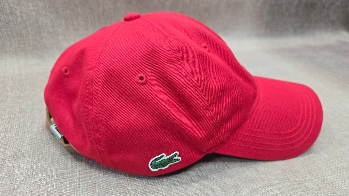 라코스테 레드 볼캡 모자 상품이미지1
