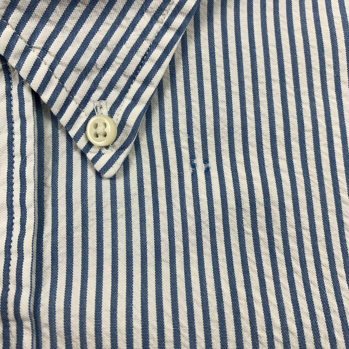 폴로 랄프로렌 포니로고 커스텀핏 시어서커 네이비 스트라이프 하프셔츠 상품이미지6
