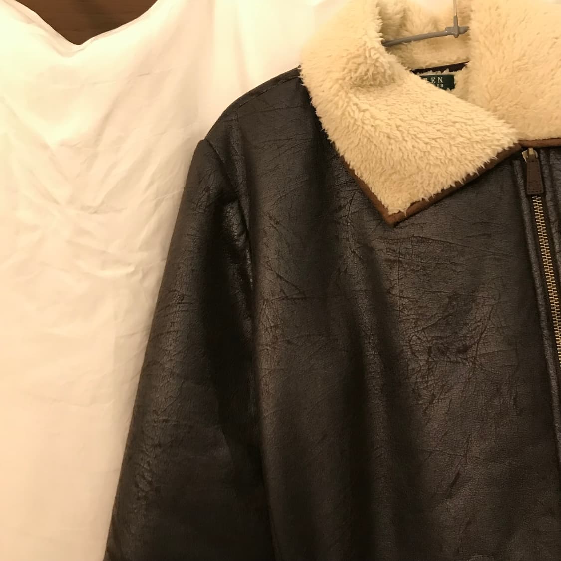 Polo 폴로랄프로렌 페이크 레더 양털 무스탕 상품이미지6