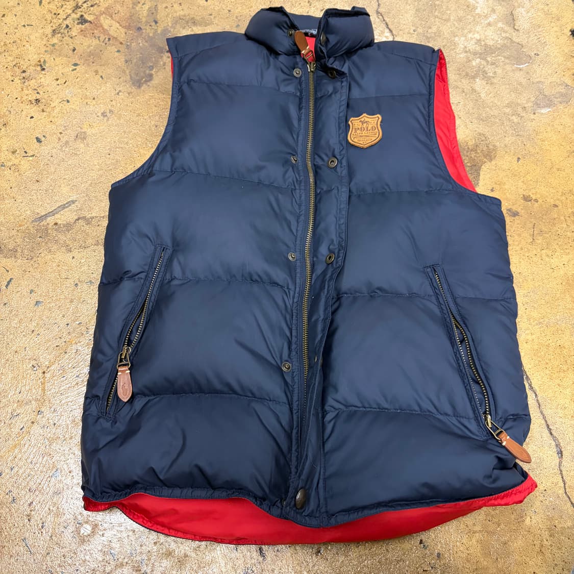폴로 랄프로렌 네이비 레드 패딩 조끼  상품이미지2