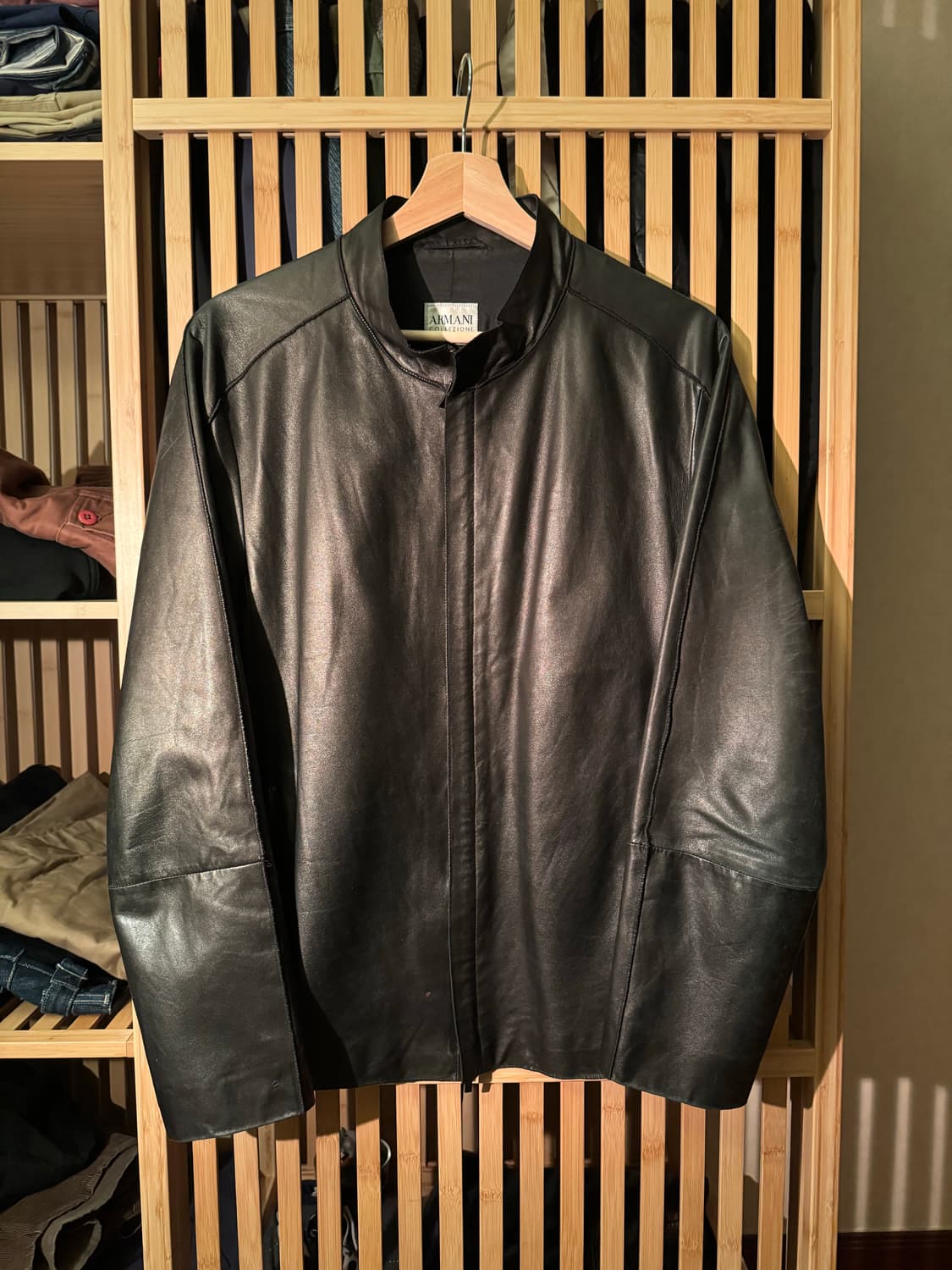 아르마니 꼴레지오니 램스킨 가죽 자켓 상품이미지2