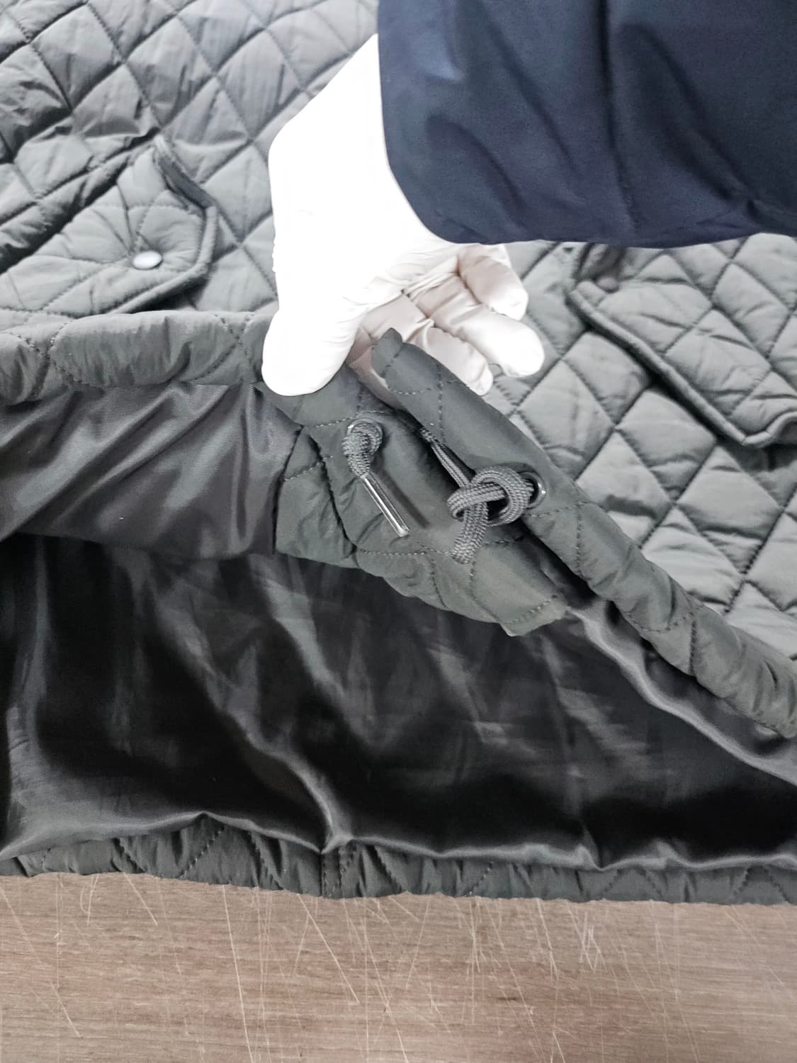 오버핏 퀼팅 자켓 free  어두운카키 상품이미지2