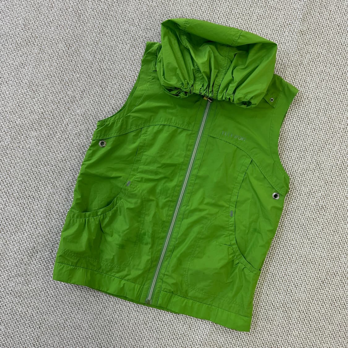 실측확인 엘르 스포츠 후드 조끼 0401D 상품이미지1