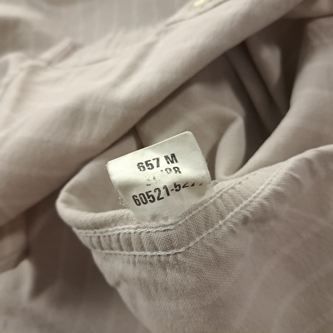 CK196 XL 리바이스 90s 화이트탭 베이지 스트라이프 셔츠 남방 상품이미지5