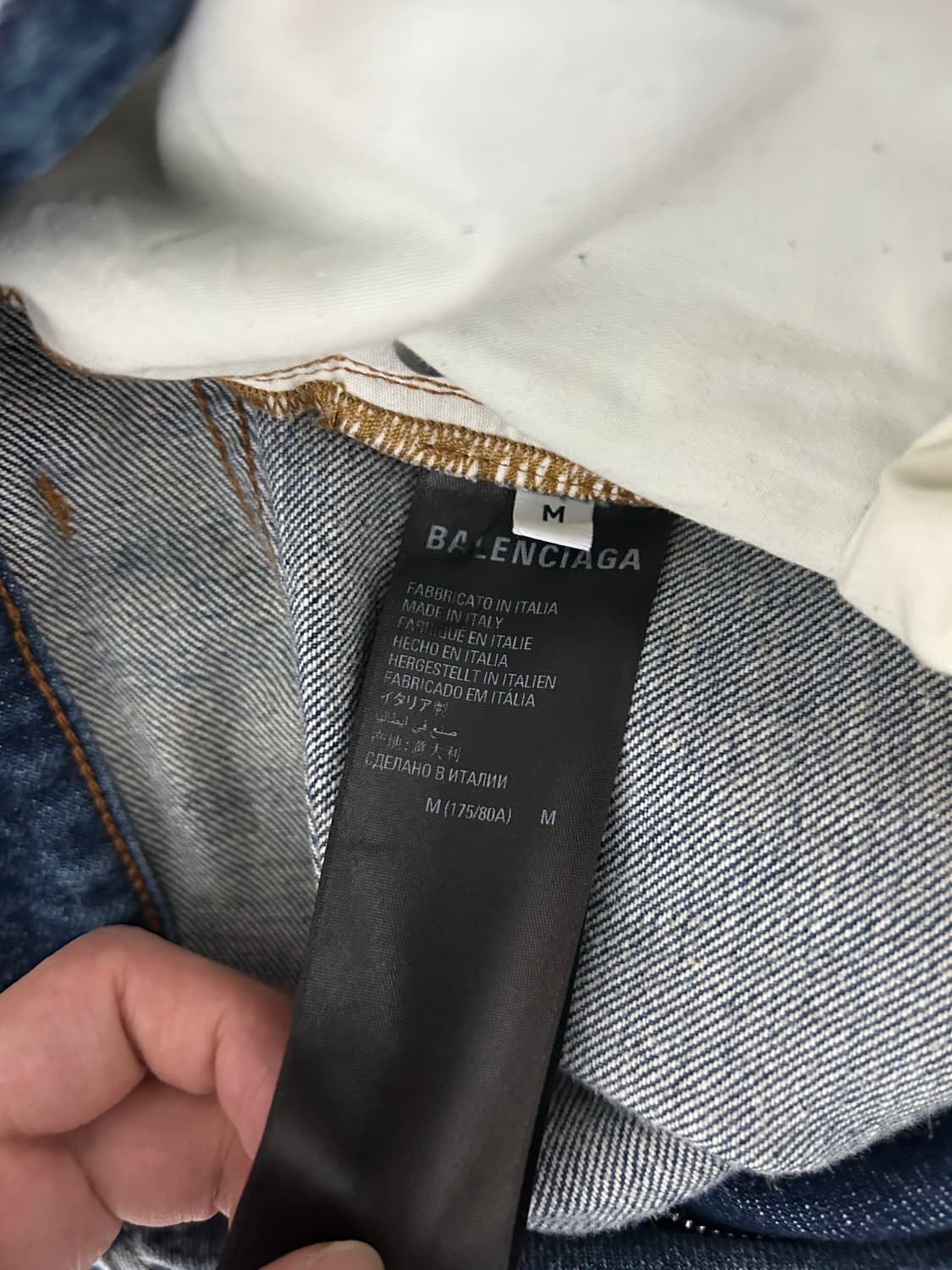 [M] 발렌시아가 로우크로치 데님 팬츠 중청 상품이미지4
