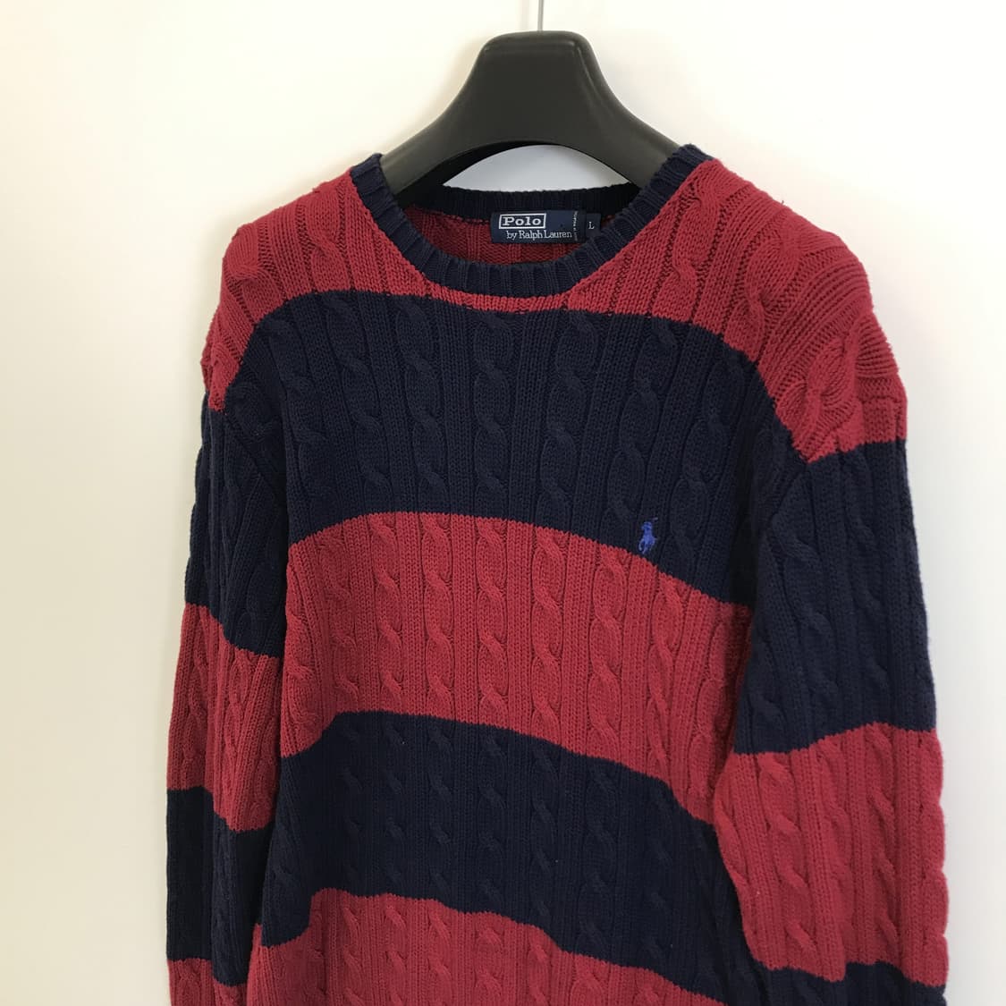 폴로 랄프로렌 스트라이프 케이블니트 [L] 상품이미지2