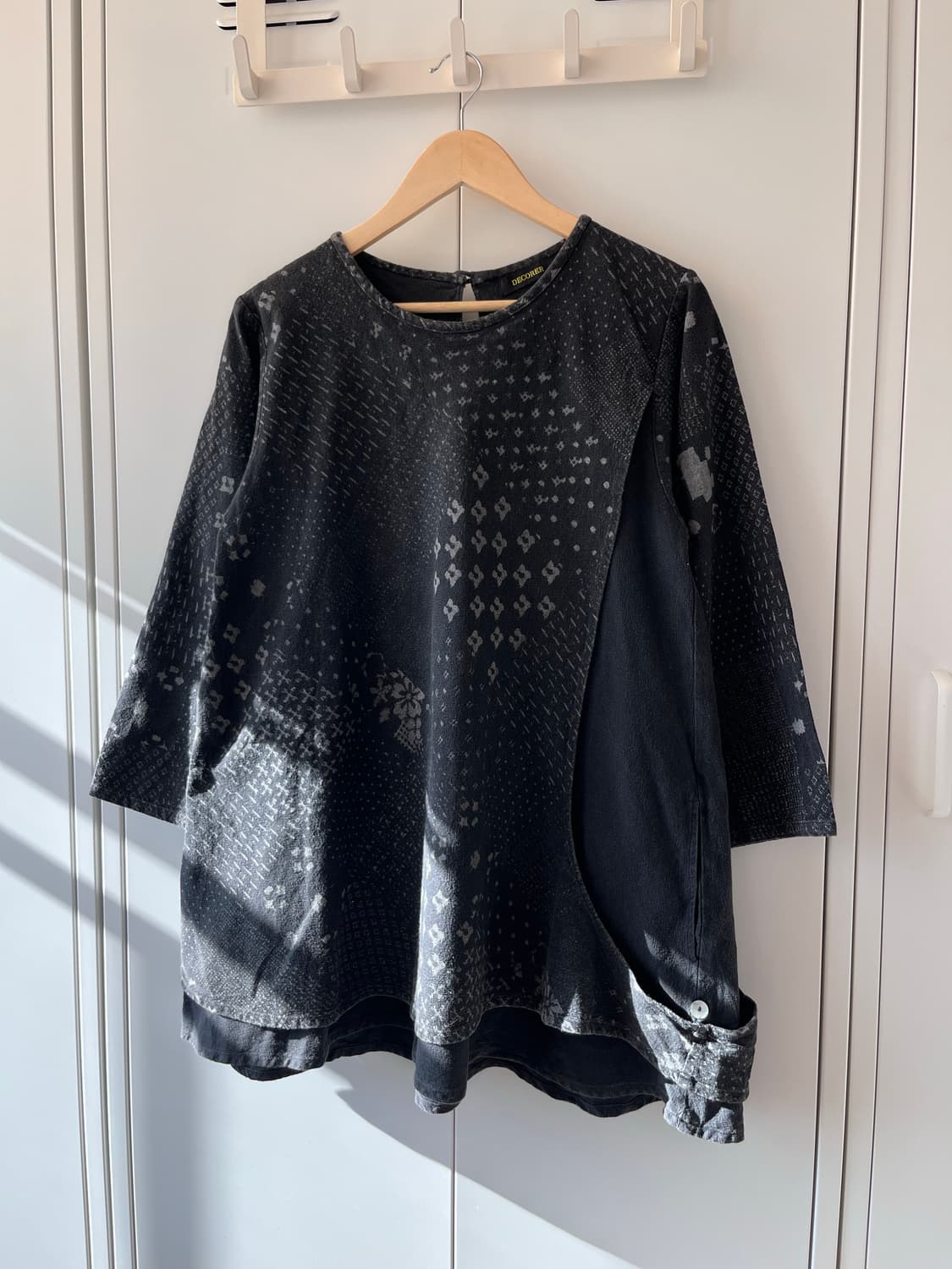 Decorer 패턴 레이어드 미디 원피스 상품이미지5