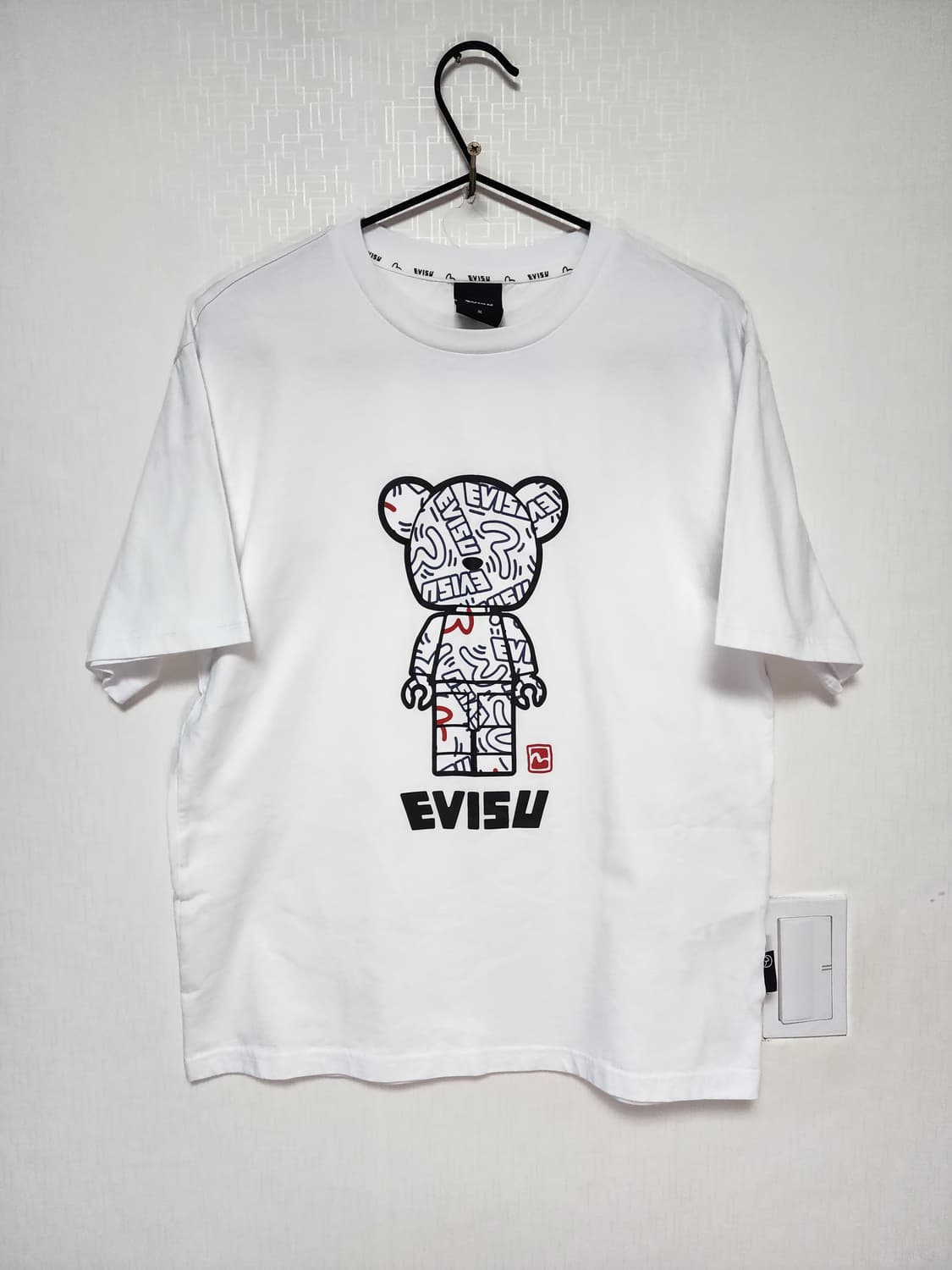 에비수 공용 패턴 타이거 브릭 루즈핏 반팔티 상품이미지1