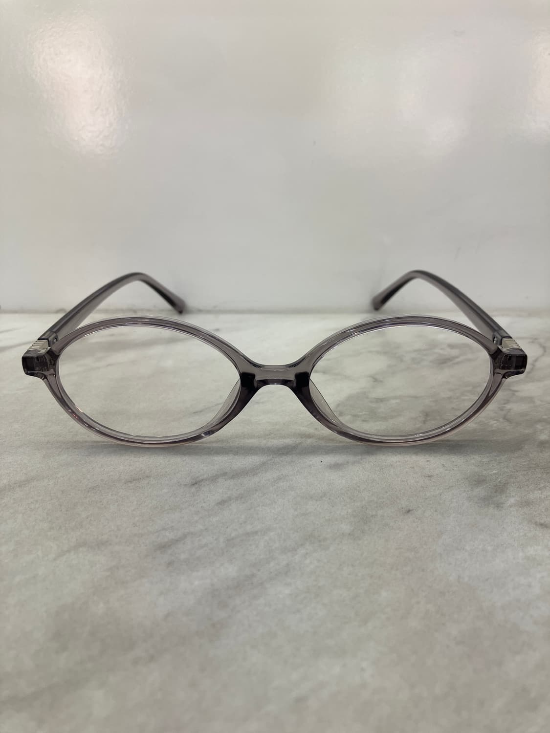 B56 HL 그레이실버 오벌 슬림 뿔테 안경7652 상품이미지6