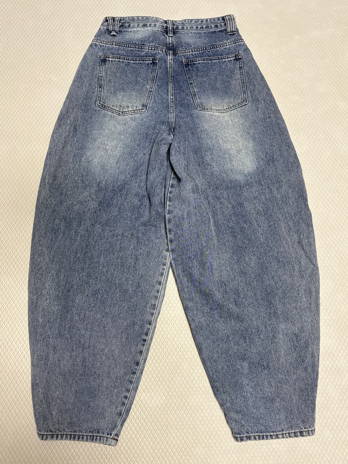 배기 워싱 와이드 벌룬 데님팬츠 상품이미지2