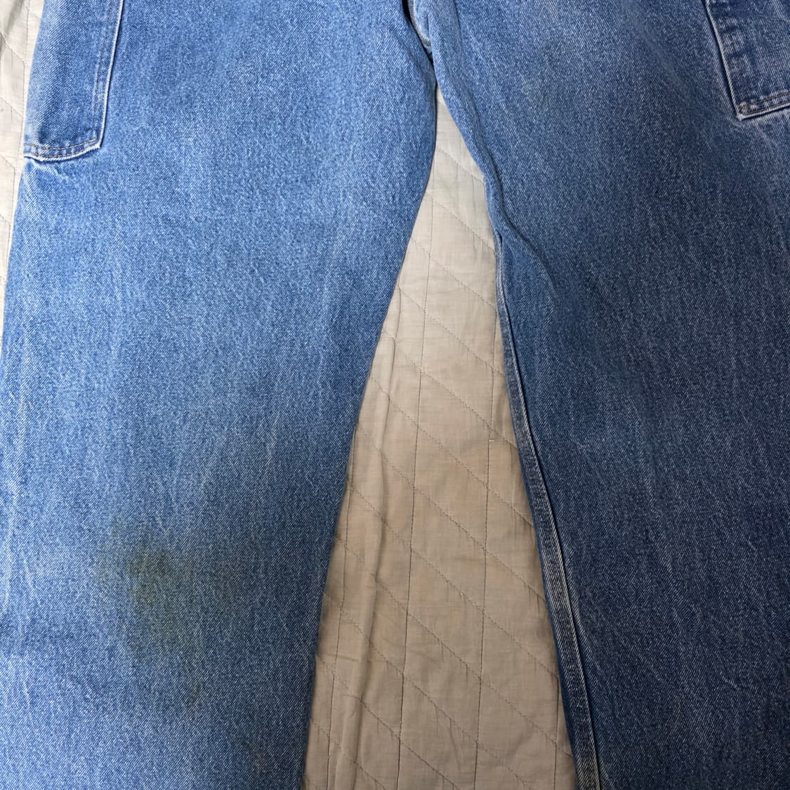 [40X30] 빈티지 칼하트 더블니 B07 DNM 데님팬츠 스테인 B14 상품이미지5