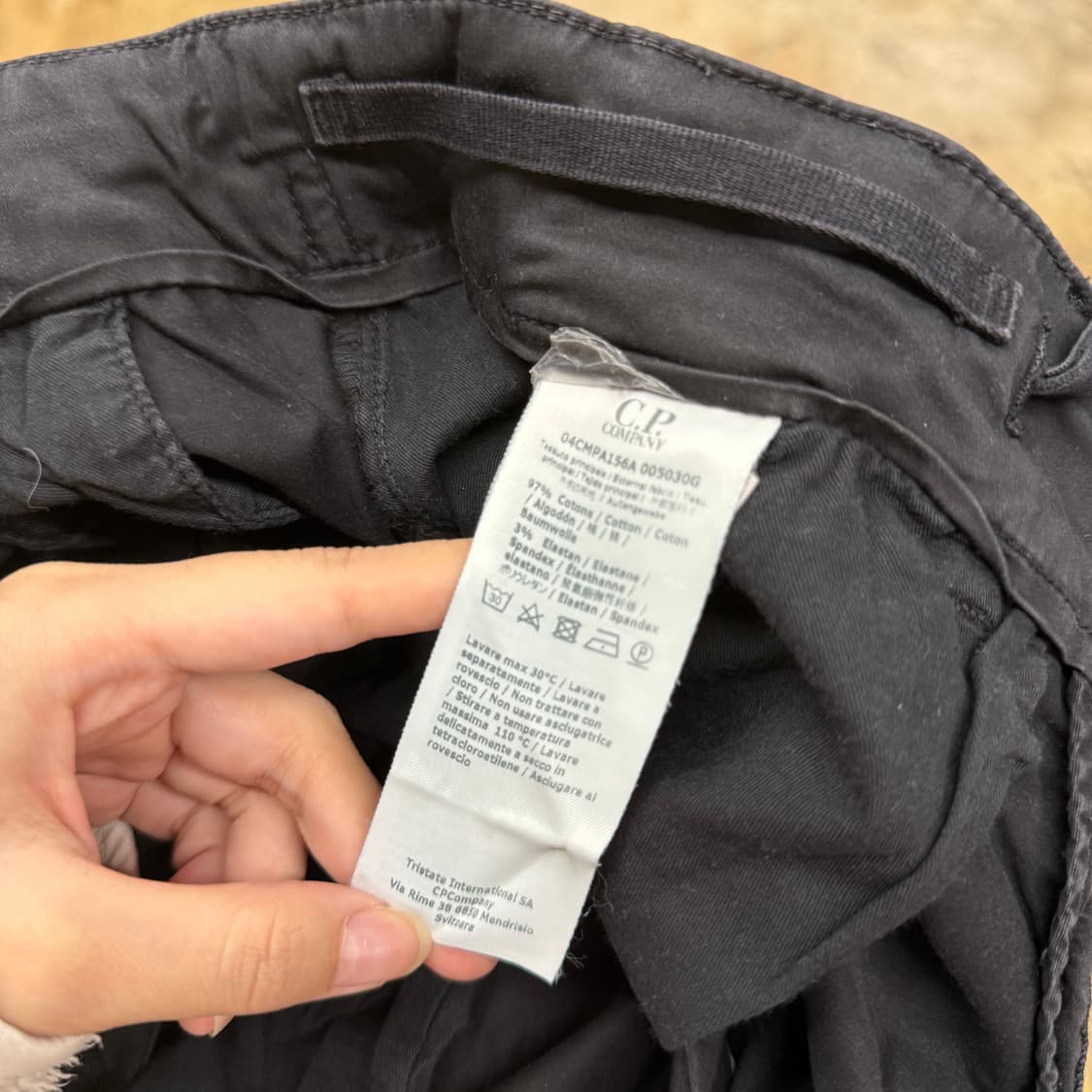 [정품/48] CP컴퍼니 블랙 카고 바지 b14 상품이미지5