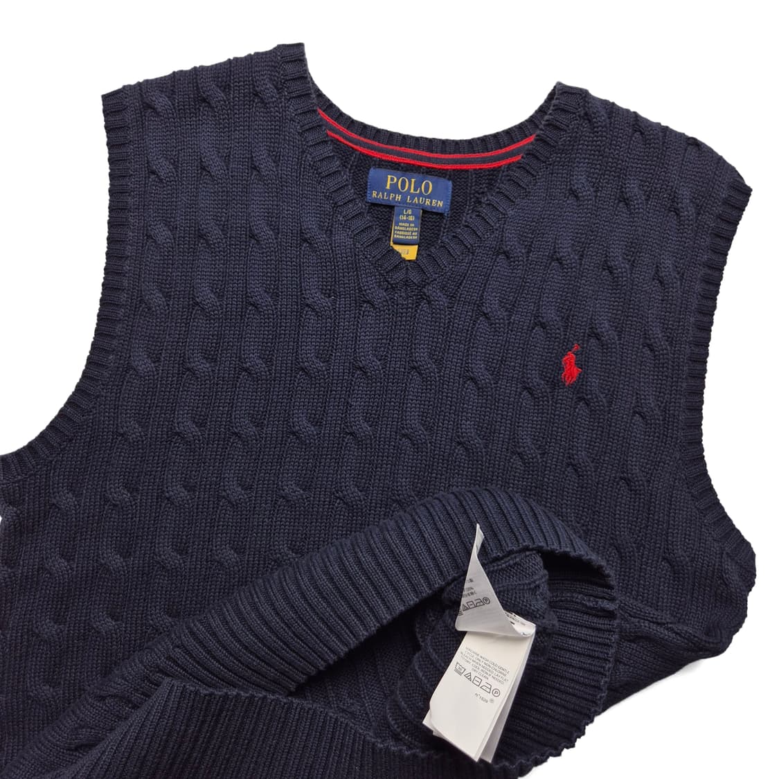 [L(14-16)] 폴로 랄프로렌 케이블 니트조끼 상품이미지1