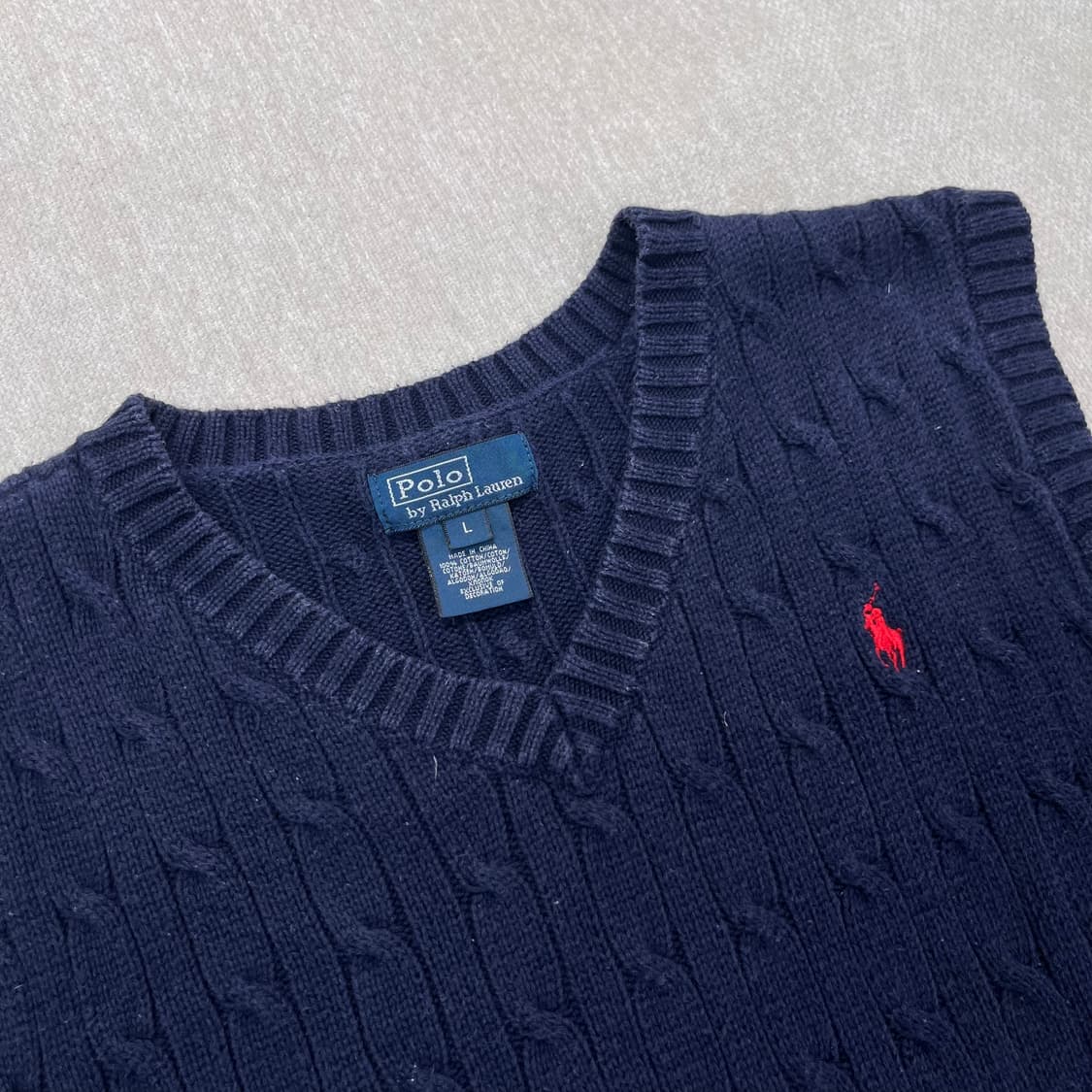 95 폴로랄프로렌 꽈배기 니트 조끼 상품이미지2
