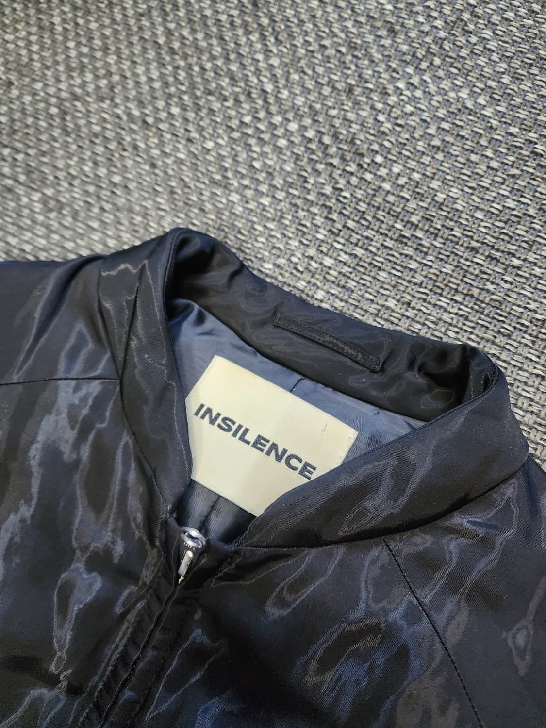 인사일런스 블랙 크롭 봄버 자켓 S 오버핏 상품이미지8