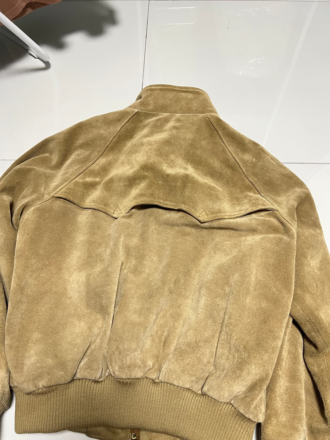 90s 폴로 랄프로렌 스웨이드 해링턴 바라쿠타 자켓 L 상품이미지3